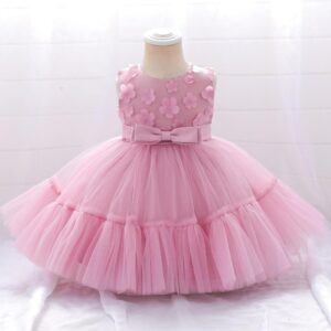 VESTIDO DE FIESTA  ROSA VIEJO  T 2-3 AÑOS