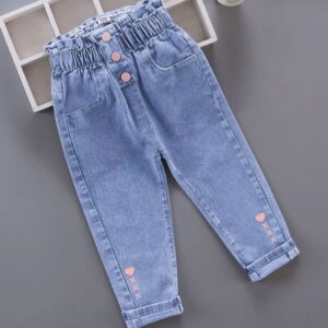 PANTALÓN DE JEANS DETALLES CORAZON T 5 AÑOS