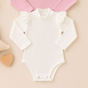 BODY POLERITA BLANCO CON VOLADITOS T 2-3 AÑOS