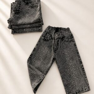 JEANS NEGRO STRASS T 9 MESES