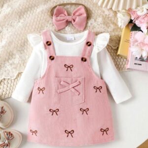 BODY CON JUMPER Y VINCHA DE MOÑO 3-6 M