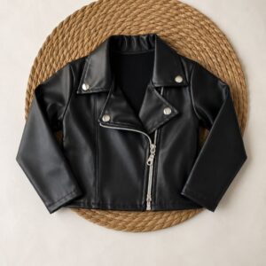 CAMPERA  CUERINA NEGRO T 2-3 AÑOS