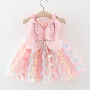 VESTIDO MARIPOSAS 3D CON ALITAS T 3-6 MESES
