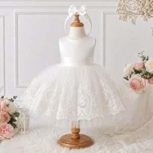 VESTIDO BAUTISMO CON BINCHA T 6-9 MESES