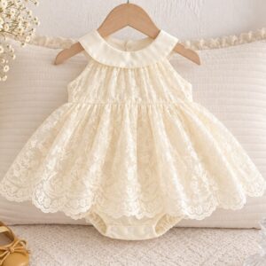 VESTIBODY ENCAJE CRUDO T 12-18 MESES